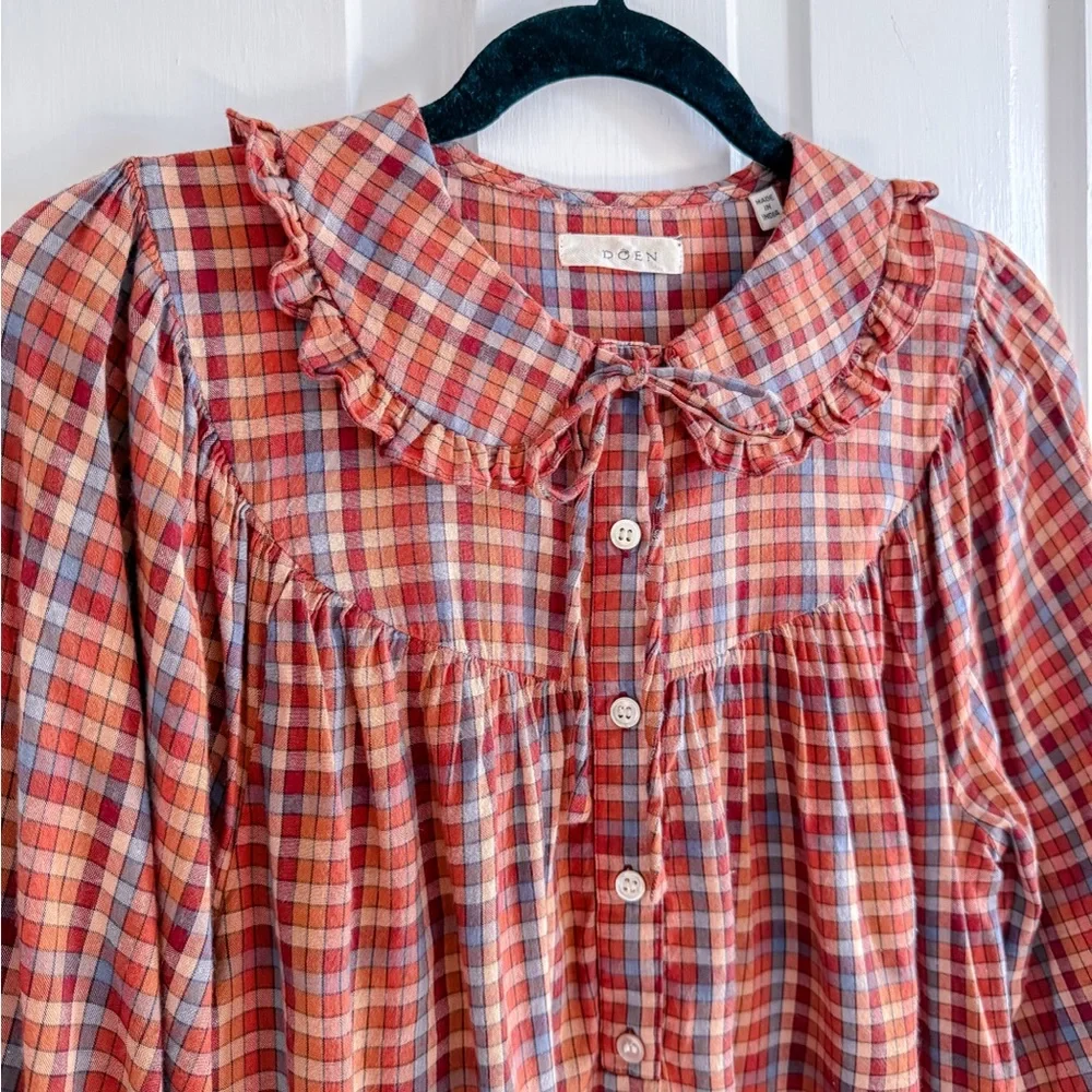 Doen Billie plaid top - Picture 3 of 11